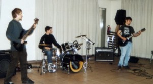 Die Band "Aenigma" probt im grossen Saal ihre Bhnenshow