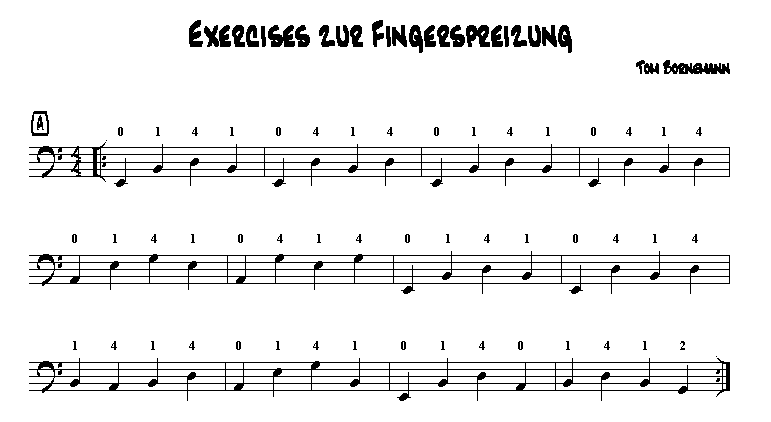�bung zur Fingerspreizung